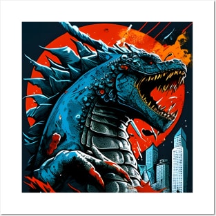 The Great Godzilla off Kanagawa - King Kaiju Posters and Art